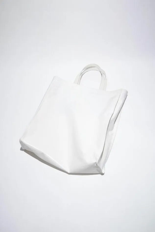 Acne Studios Bags Woman Shiny Tote Bag White