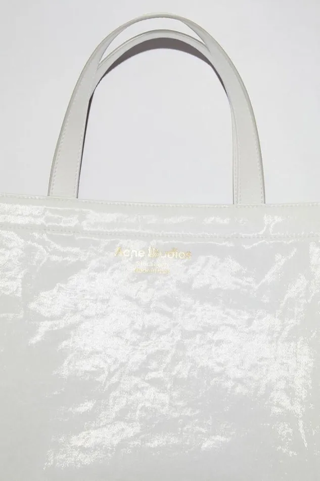 Acne Studios Bags Woman Shiny Tote Bag White