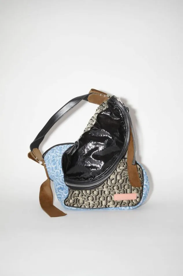Acne Studios Bags Woman Shoulder BagRunway Show BlueBlackBeige