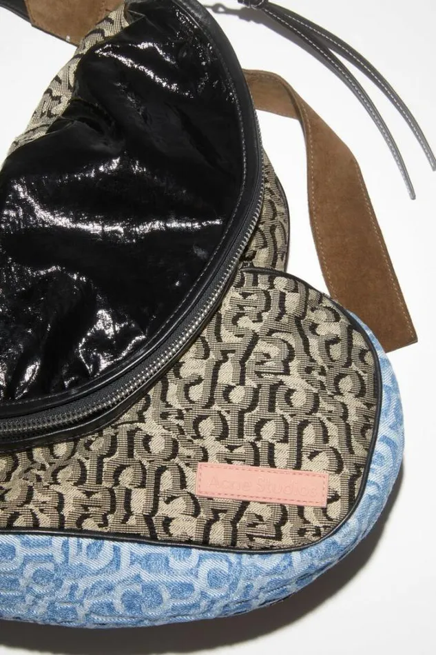 Acne Studios Bags Woman Shoulder BagRunway Show BlueBlackBeige