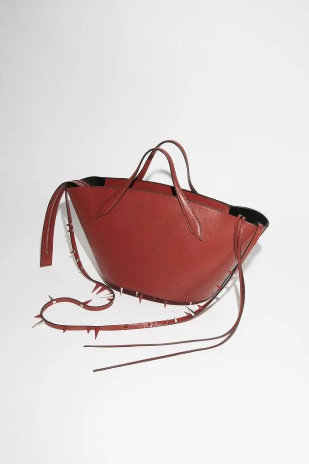 Acne Studios Bags Woman Spike Shoulder BagRunway Show Red