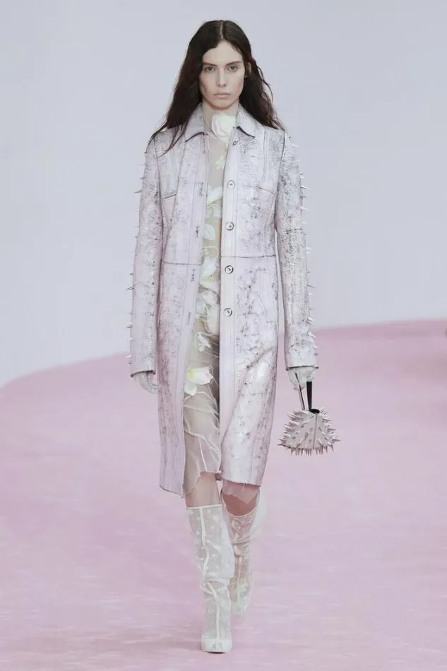 Acne Studios Bags Woman Top Handle Spike BagRunway Show Pastel Pink