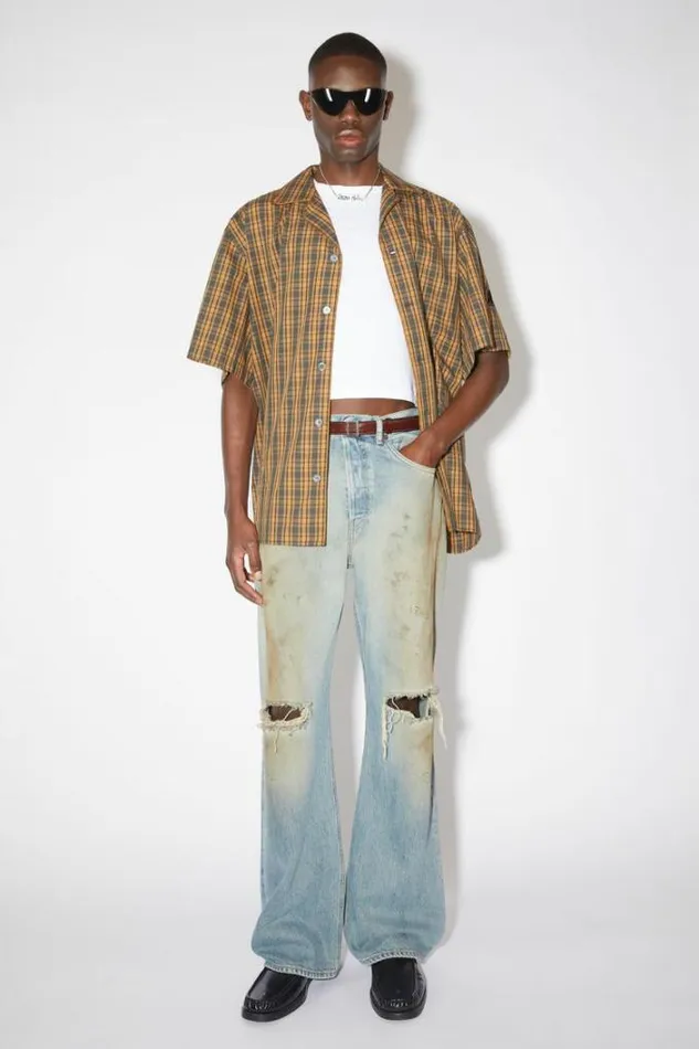 Acne Studios Belts Woman Leather Buckle Belt Brown