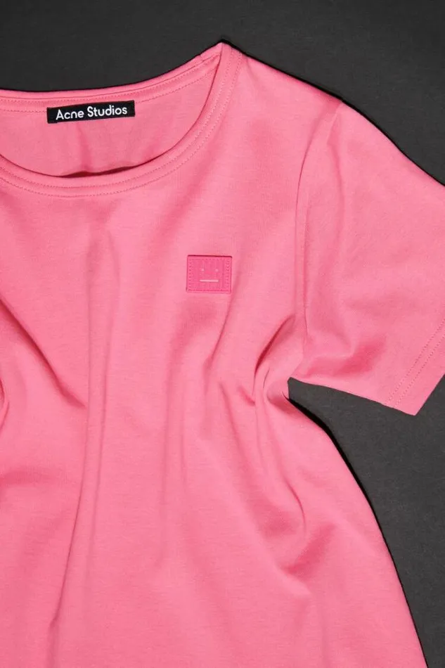 Acne Studios Children Man Crew Neck Tshirt Bright Pink