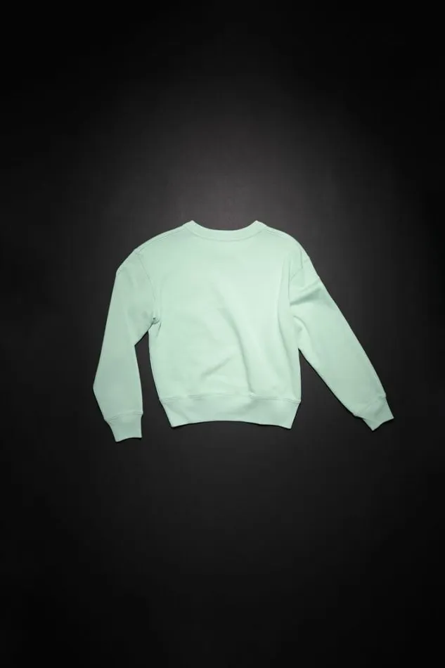 Acne Studios Children Man Face Logo Sweater Soft Green
