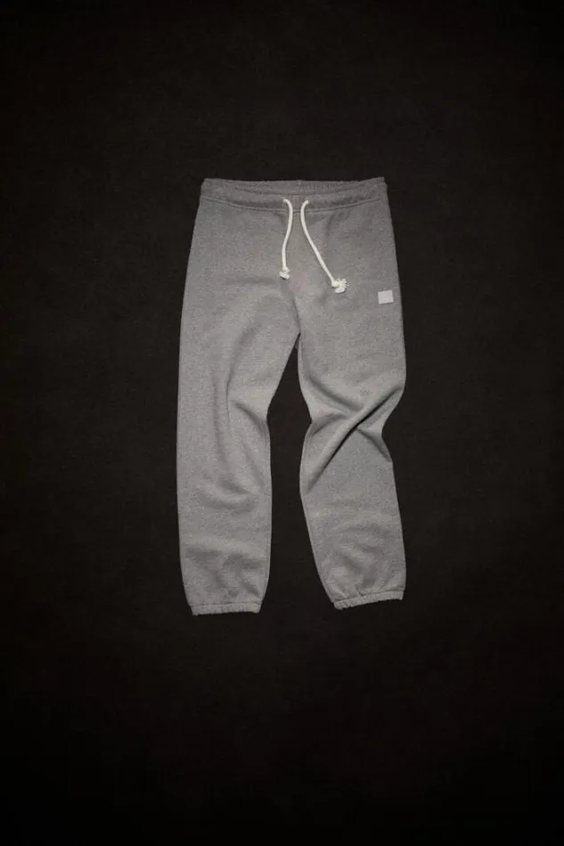 Acne Studios Children Woman Cotton Sweatpants Light Grey Melange