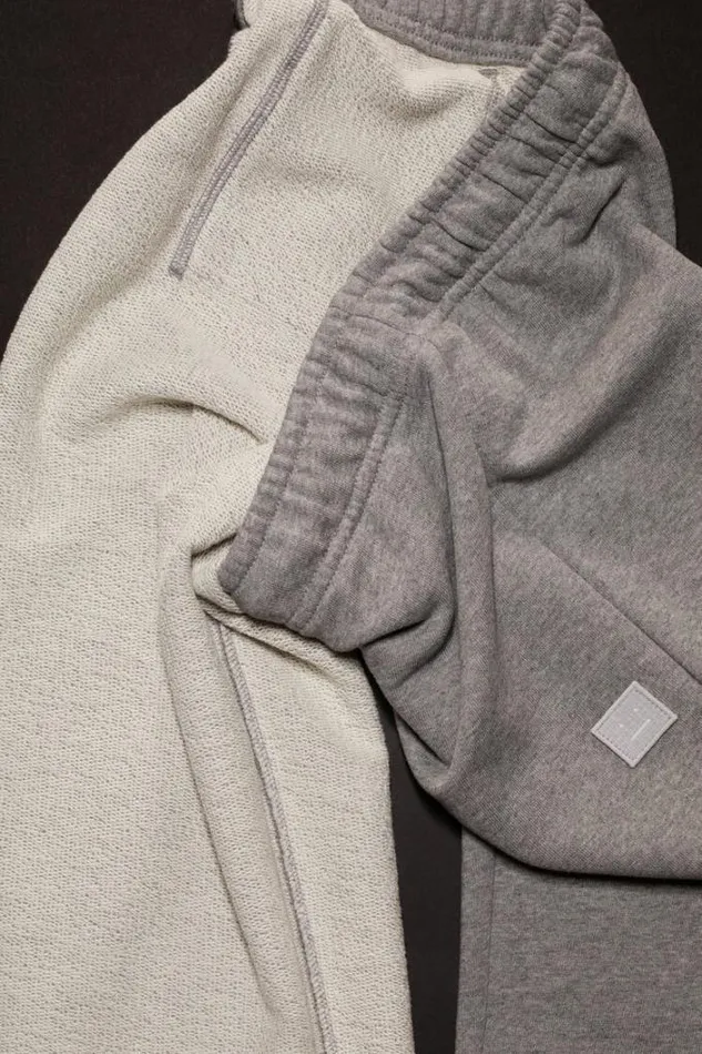 Acne Studios Children Woman Cotton Sweatpants Light Grey Melange
