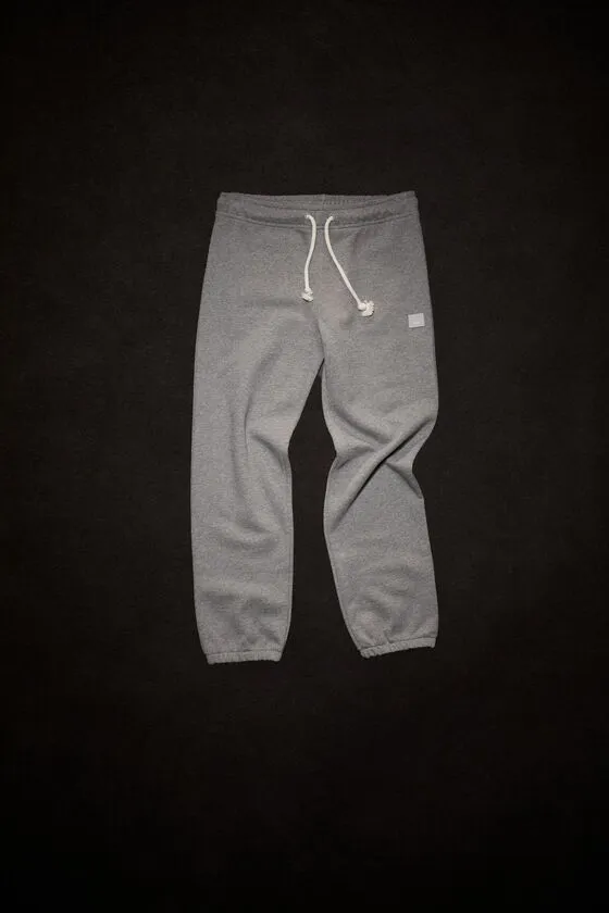 Acne Studios Children Woman Cotton Sweatpants Light Grey Melange