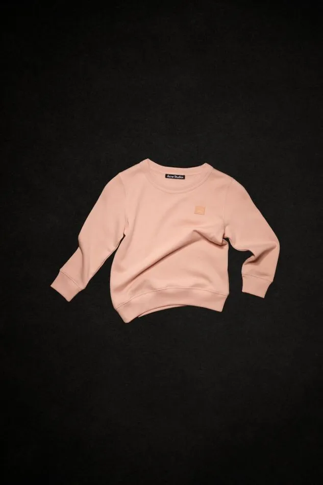 Acne Studios Children Woman Crew Neck Sweatshirt Powder Pink