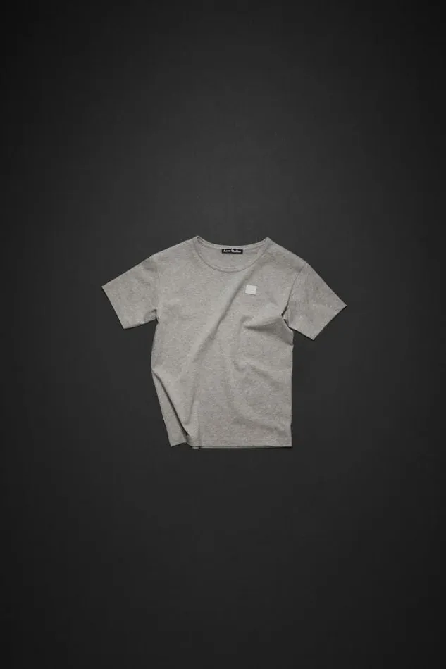 Acne Studios Children Woman Crew Neck Tshirt Light Grey Melange