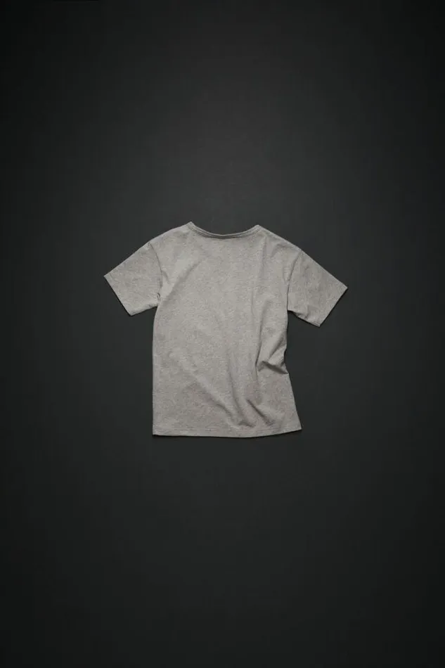Acne Studios Children Woman Crew Neck Tshirt Light Grey Melange