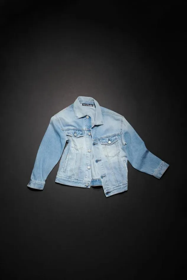 Acne Studios Children Woman Denim Jacket Light Blue