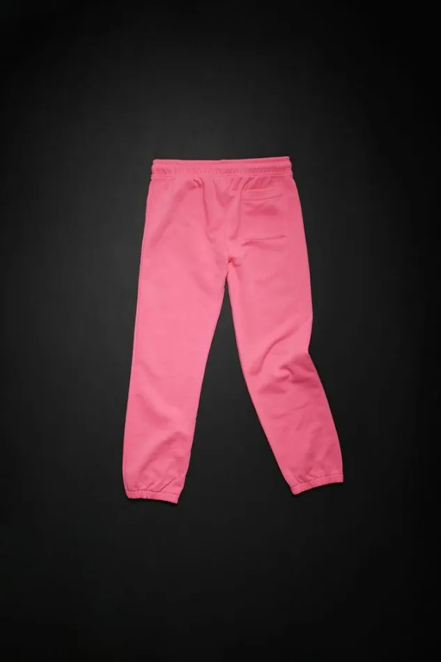 Acne Studios Children Woman Face Logo Sweatpants Bright Pink