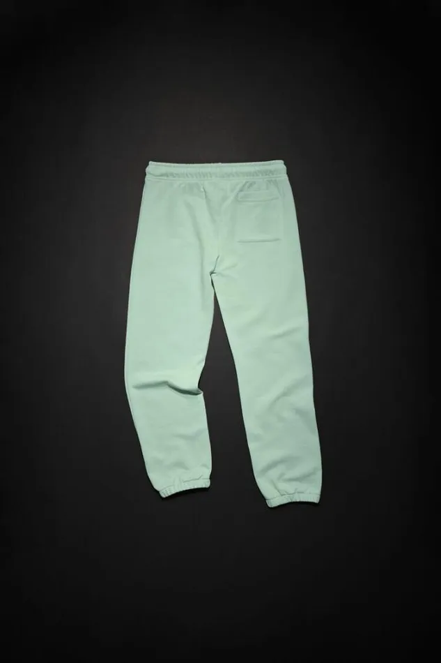 Acne Studios Children Woman Face Logo Sweatpants Soft Green