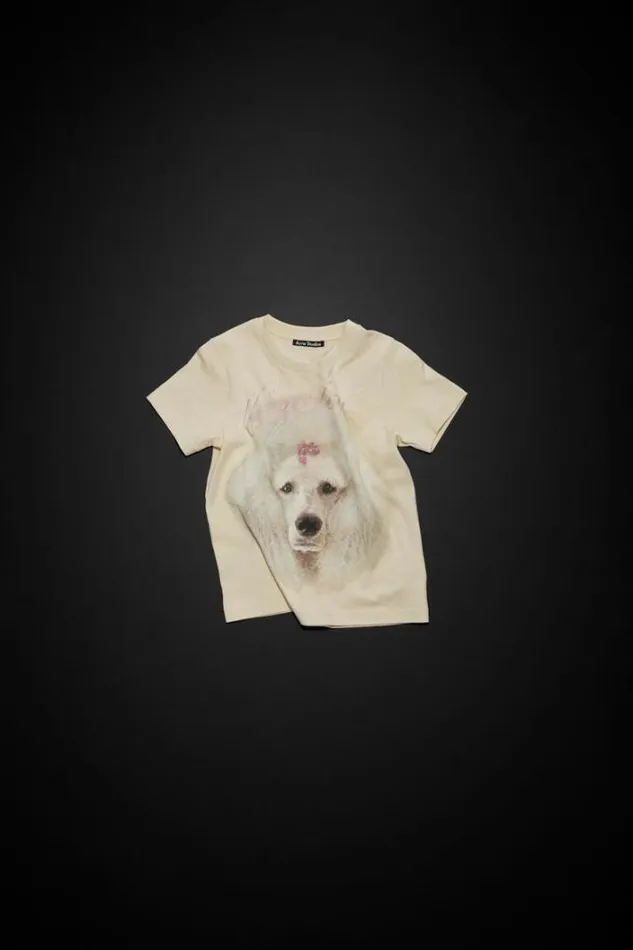 Acne Studios Children Woman Printed Tshirt Porcelain White