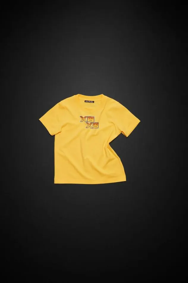 Acne Studios Children Woman Printed Tshirt Warm Yellow