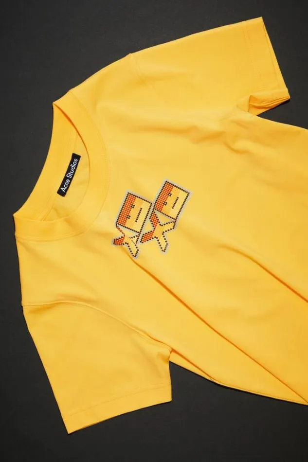 Acne Studios Children Woman Printed Tshirt Warm Yellow