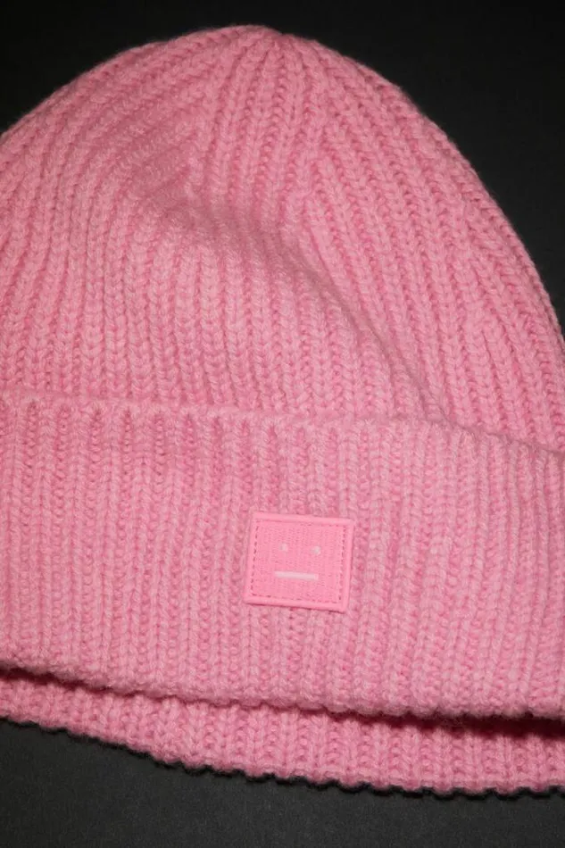 Acne Studios Children Woman Wool Knit Beanie Bubble Pink