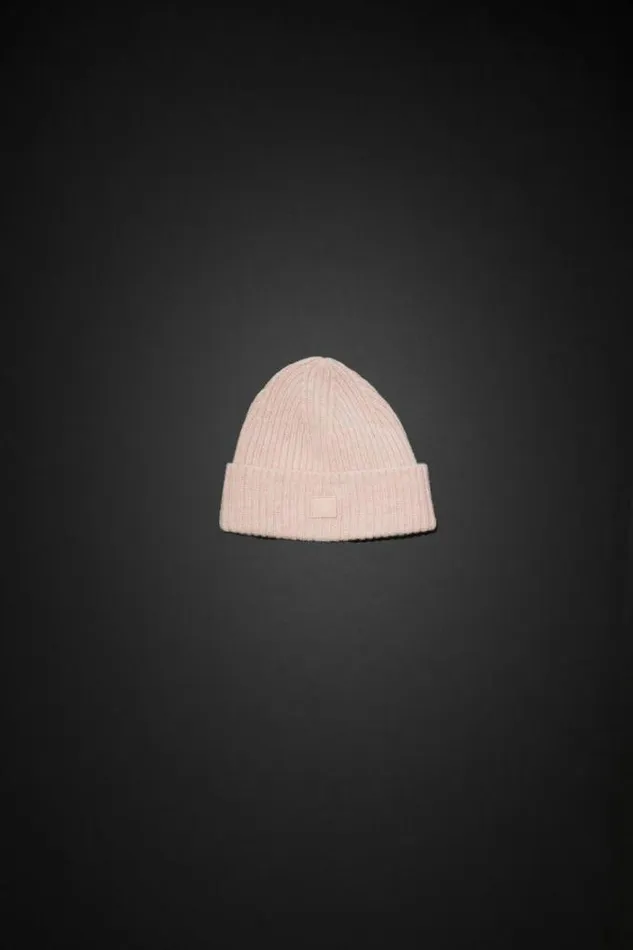 Acne Studios Children Woman Wool Knit Beanie Faded Pink Melange