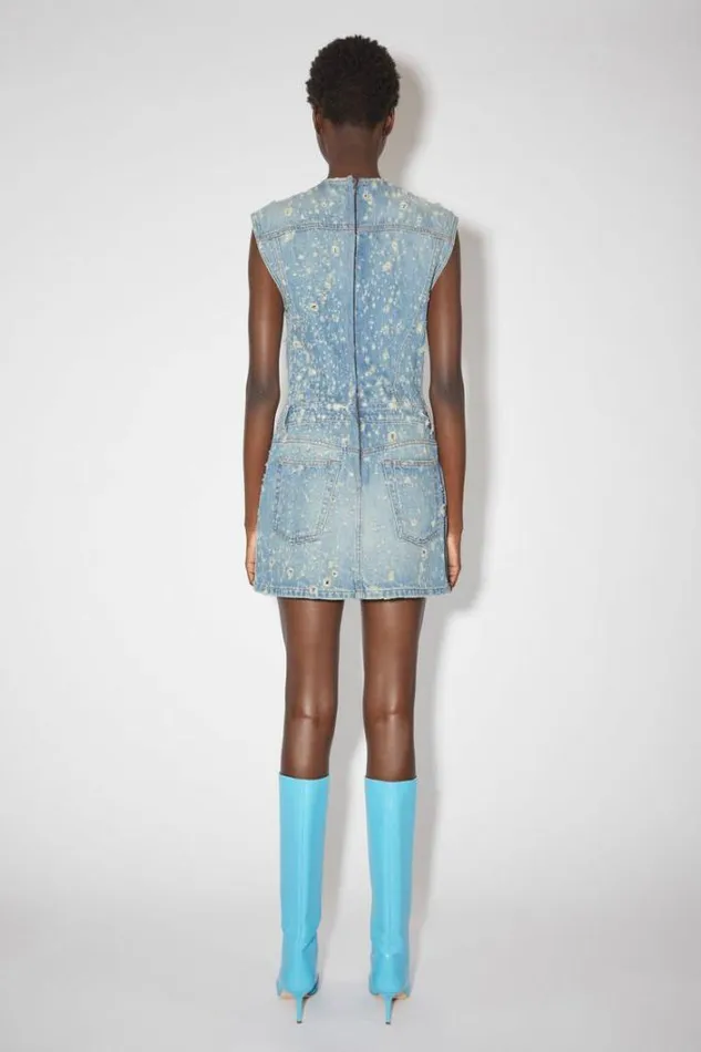 Acne Studios Dresses Woman Denim Tunic Dress Mid Blue
