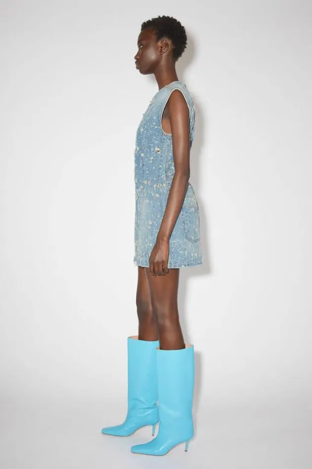 Acne Studios Dresses Woman Denim Tunic Dress Mid Blue