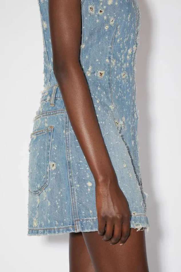 Acne Studios Dresses Woman Denim Tunic Dress Mid Blue