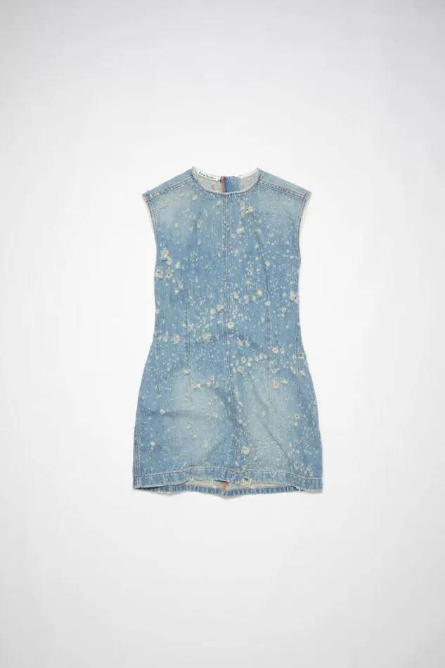 Acne Studios Dresses Woman Denim Tunic Dress Mid Blue