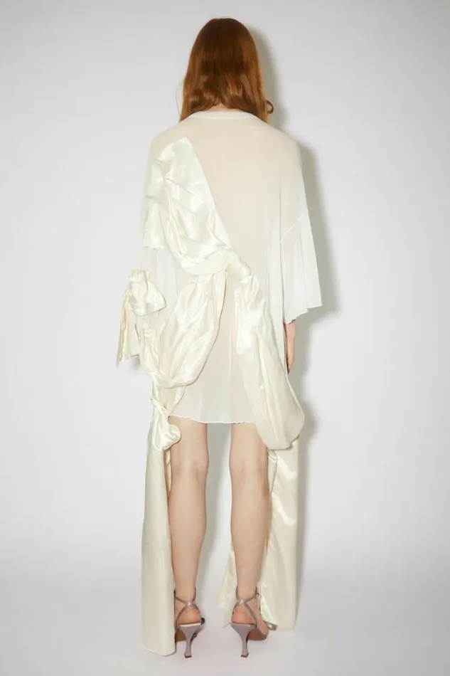 Acne Studios Dresses Woman Draped Bow DressRunway Show Warm White