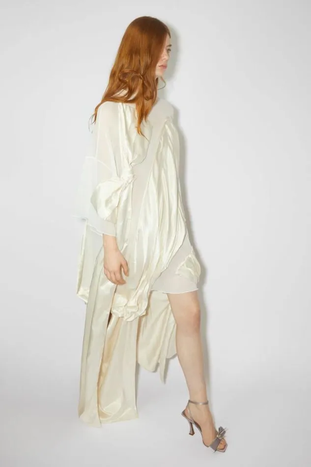 Acne Studios Dresses Woman Draped Bow DressRunway Show Warm White