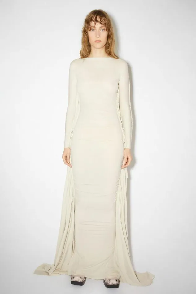 Acne Studios Dresses Woman Draped DressRunway Show Clay Beige