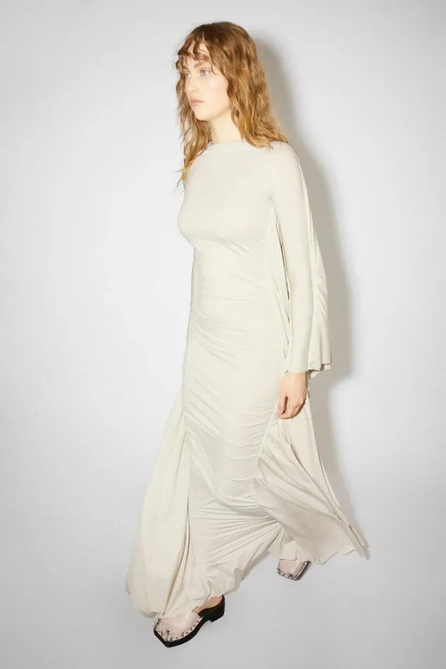 Acne Studios Dresses Woman Draped DressRunway Show Clay Beige