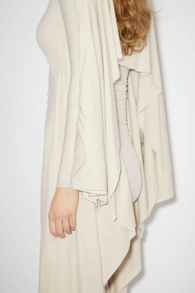 Acne Studios Dresses Woman Draped DressRunway Show Clay Beige