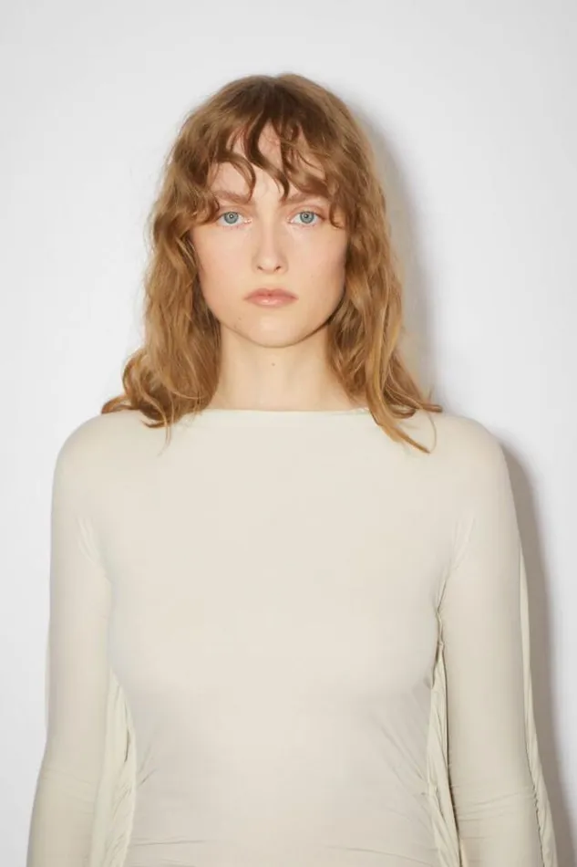 Acne Studios Dresses Woman Draped DressRunway Show Clay Beige