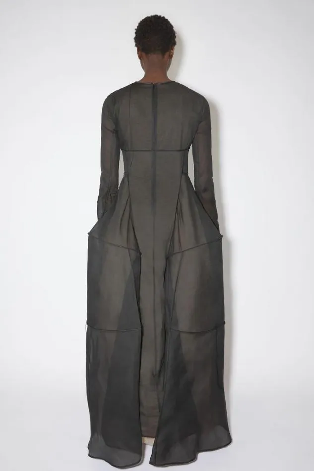 Acne Studios Dresses Woman Maxi Long Sleeve DressRunway Show Black