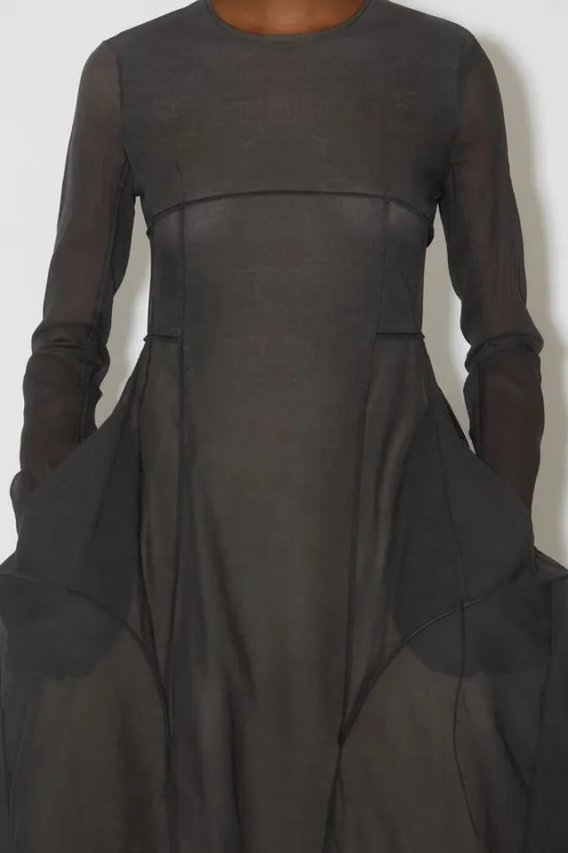 Acne Studios Dresses Woman Maxi Long Sleeve DressRunway Show Black