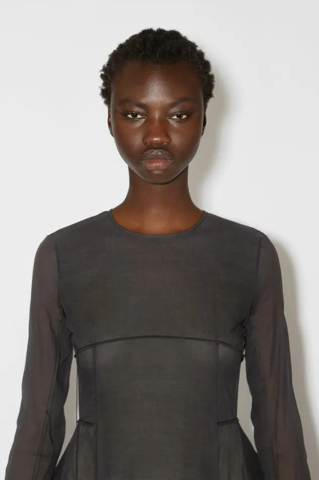 Acne Studios Dresses Woman Maxi Long Sleeve DressRunway Show Black
