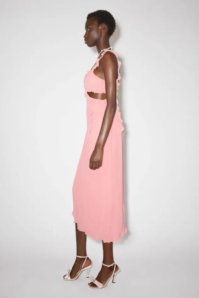 Acne Studios Dresses Woman Ruffle Slip Dress Rose Pink