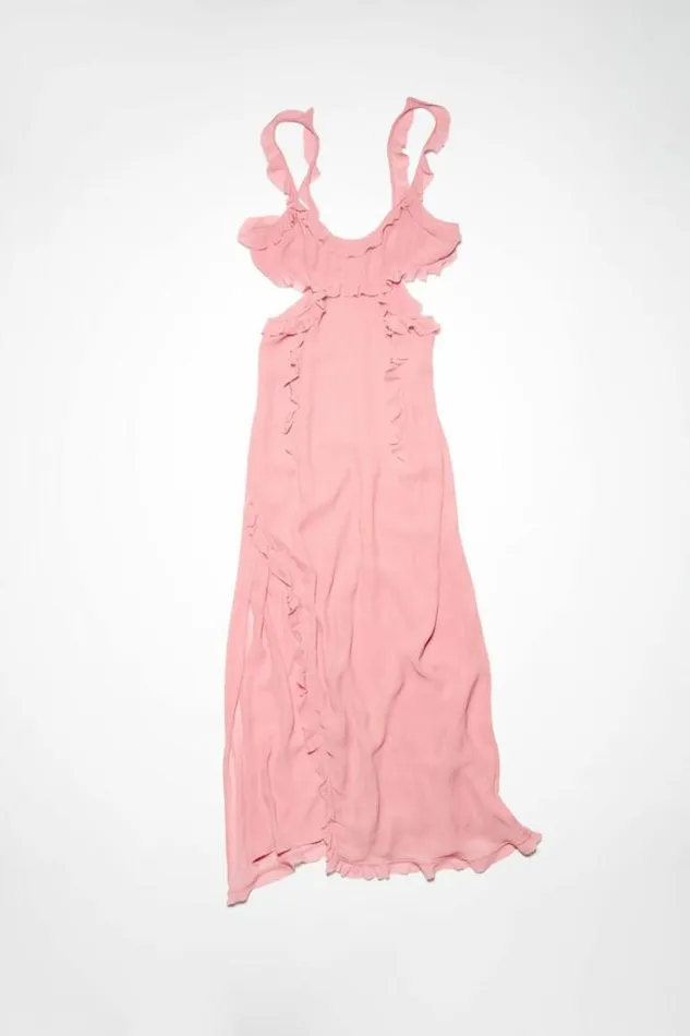 Acne Studios Dresses Woman Ruffle Slip Dress Rose Pink