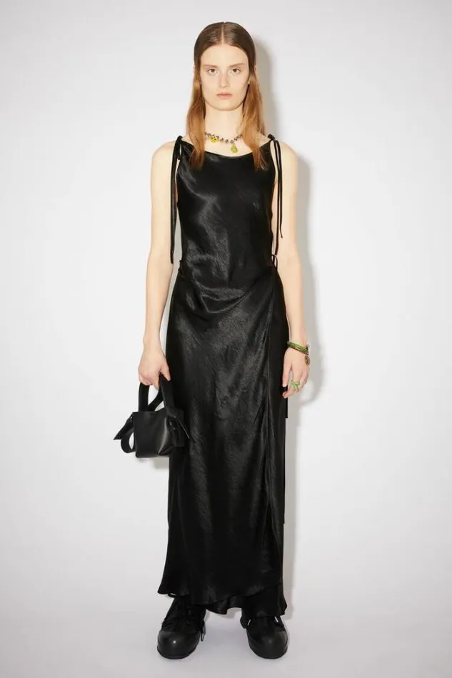 Acne Studios Dresses Woman Satin Dress Black