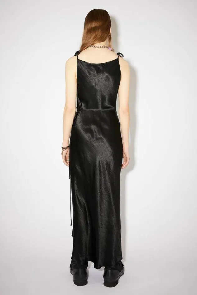 Acne Studios Dresses Woman Satin Dress Black
