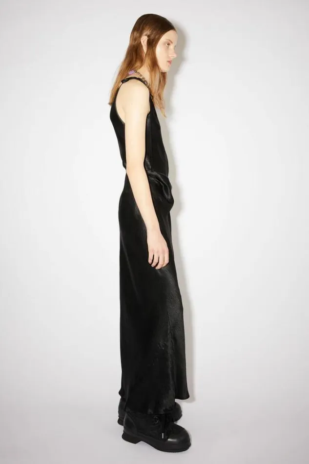 Acne Studios Dresses Woman Satin Dress Black