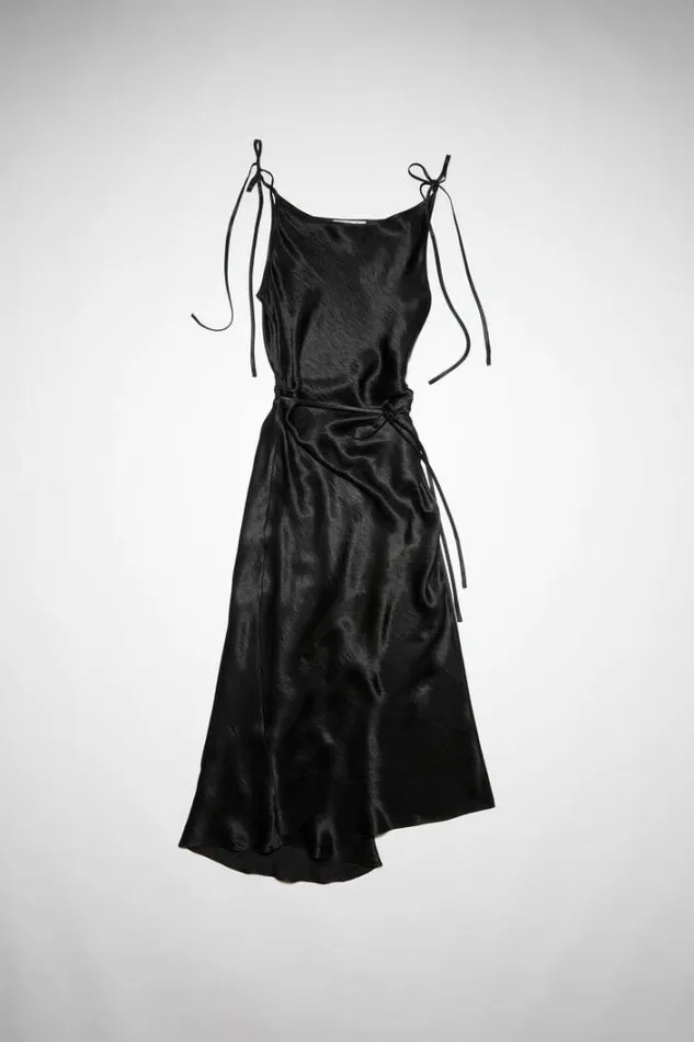 Acne Studios Dresses Woman Satin Dress Black