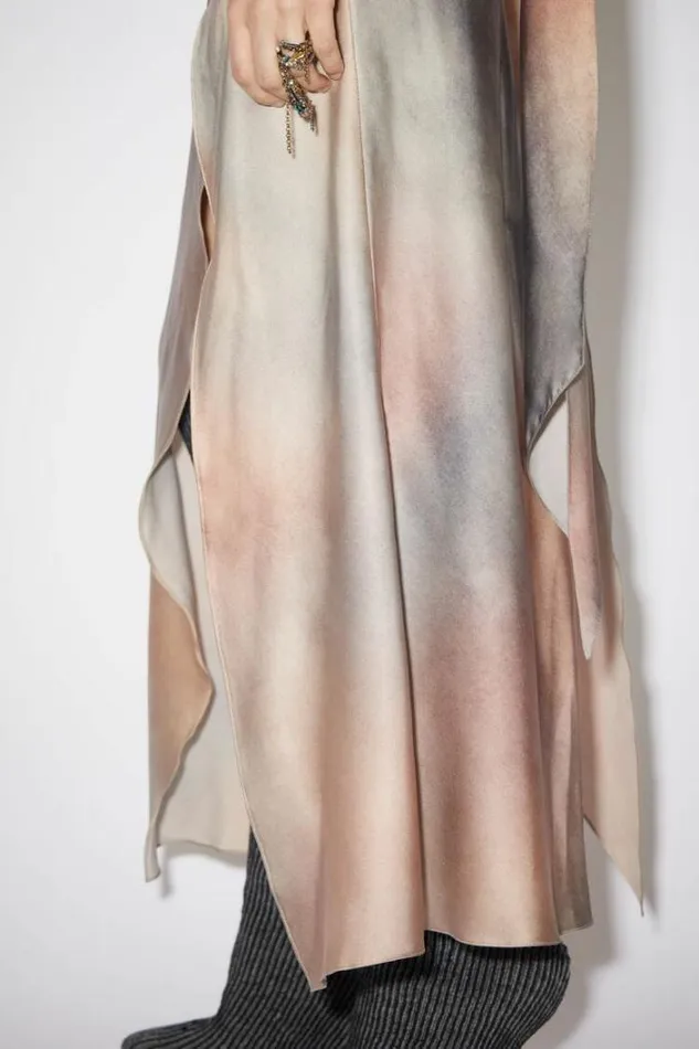 Acne Studios Dresses Woman Silk Cowl Neckline Dress Dark Brown