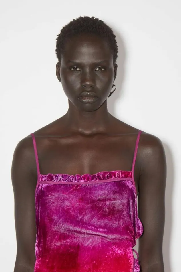 Acne Studios Dresses Woman Strap Dress Fuchsia Pink