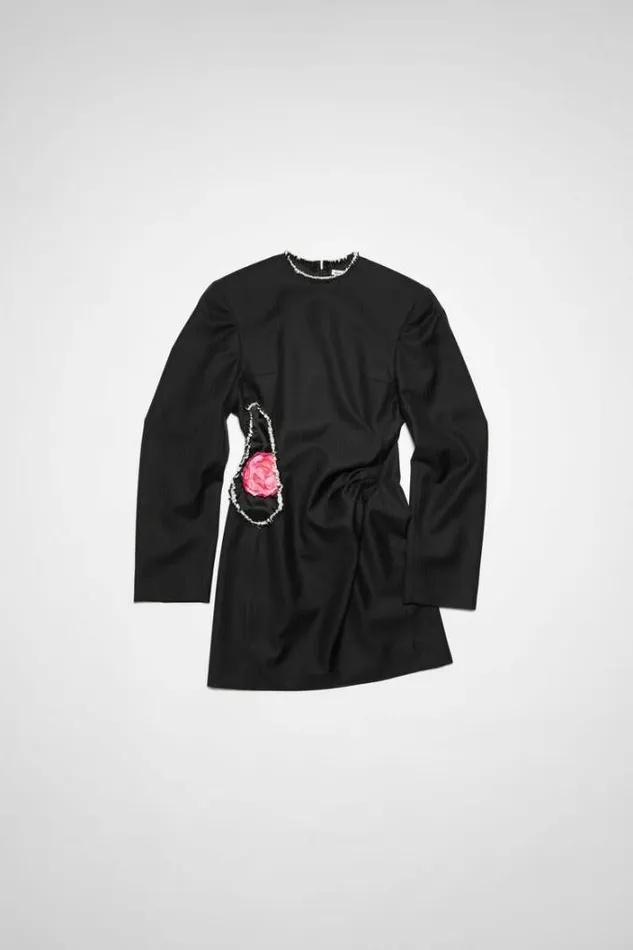 Acne Studios Dresses Woman Tailored Wool DressRunway Show Black