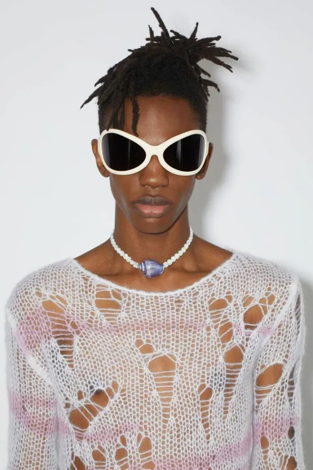 Acne Studios Eyewear Woman Acetate SunglassesRunway Show BlackWhite