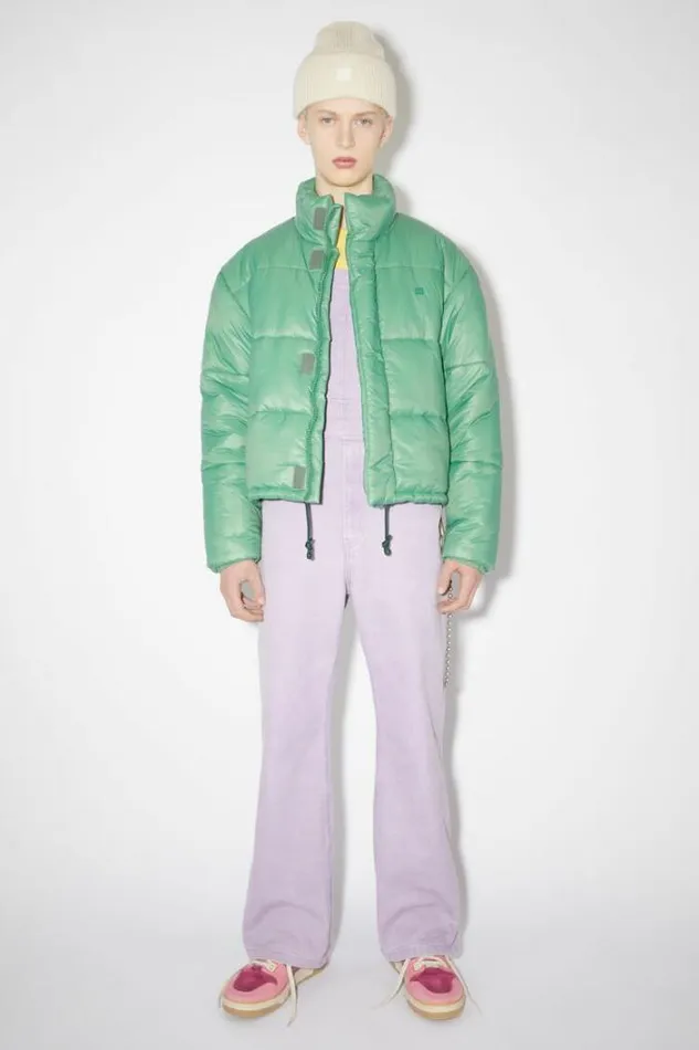 Acne Studios Face Collection Man High Top Leather Sneakers PinkBeige