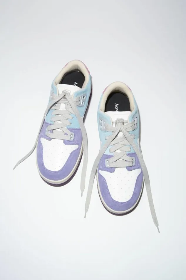 Acne Studios Face Collection Man Low Top Suede Sneakers BlueWhite