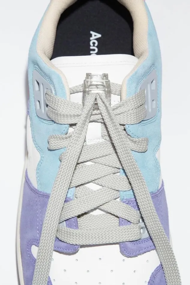 Acne Studios Face Collection Man Low Top Suede Sneakers BlueWhite