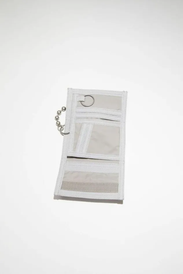 Acne Studios Face Collection Woman Ball Chain Wallet Silver